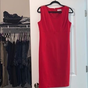 Calvin Kline sleeveless red dress size 6.